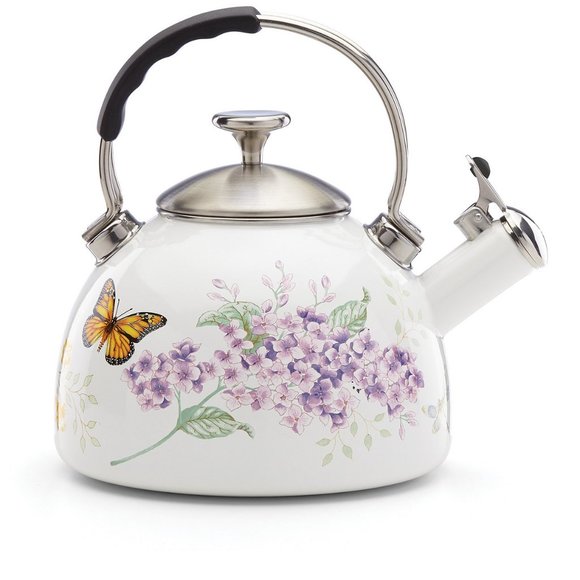 brand new LILAC PURPLE FLORAL Lenox Butterfly Meadow 2.5-Quart Tea Kettle - Picture 13 of 14
